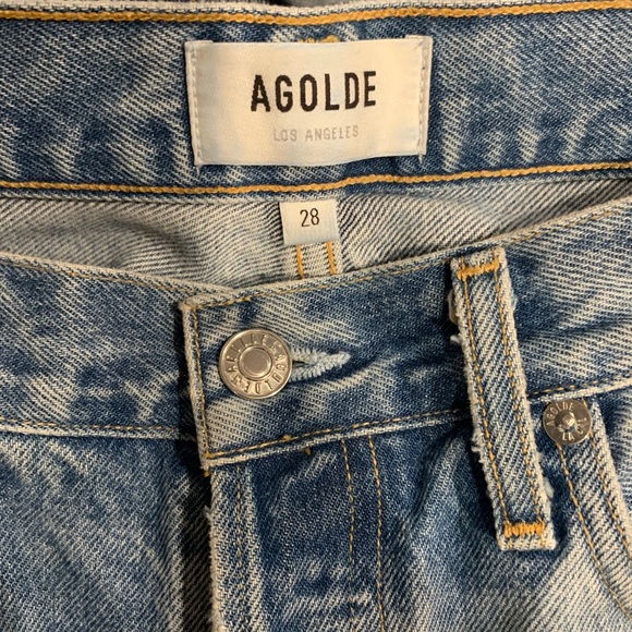 AGOLDE 90'S MID RISE LOOSE FIT JEANS IN FALL OUT - Picture 6 of 8